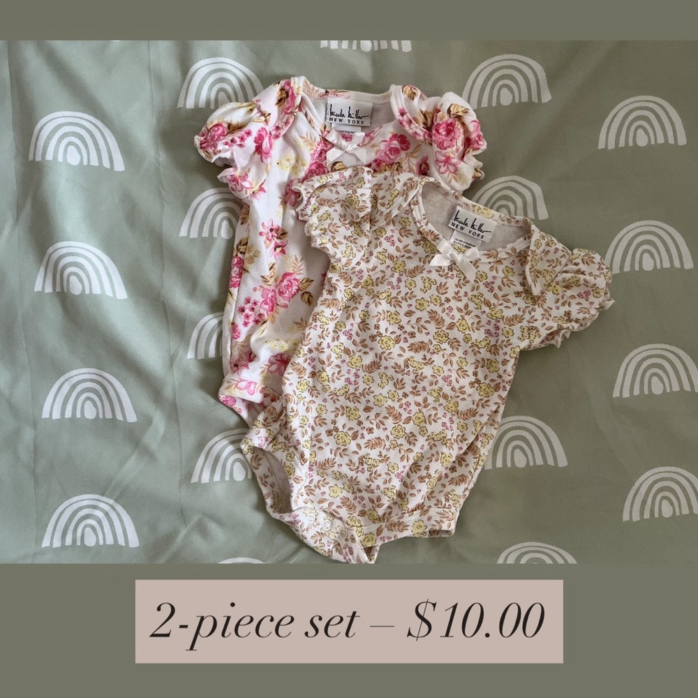 Floral Baby Onesie Set